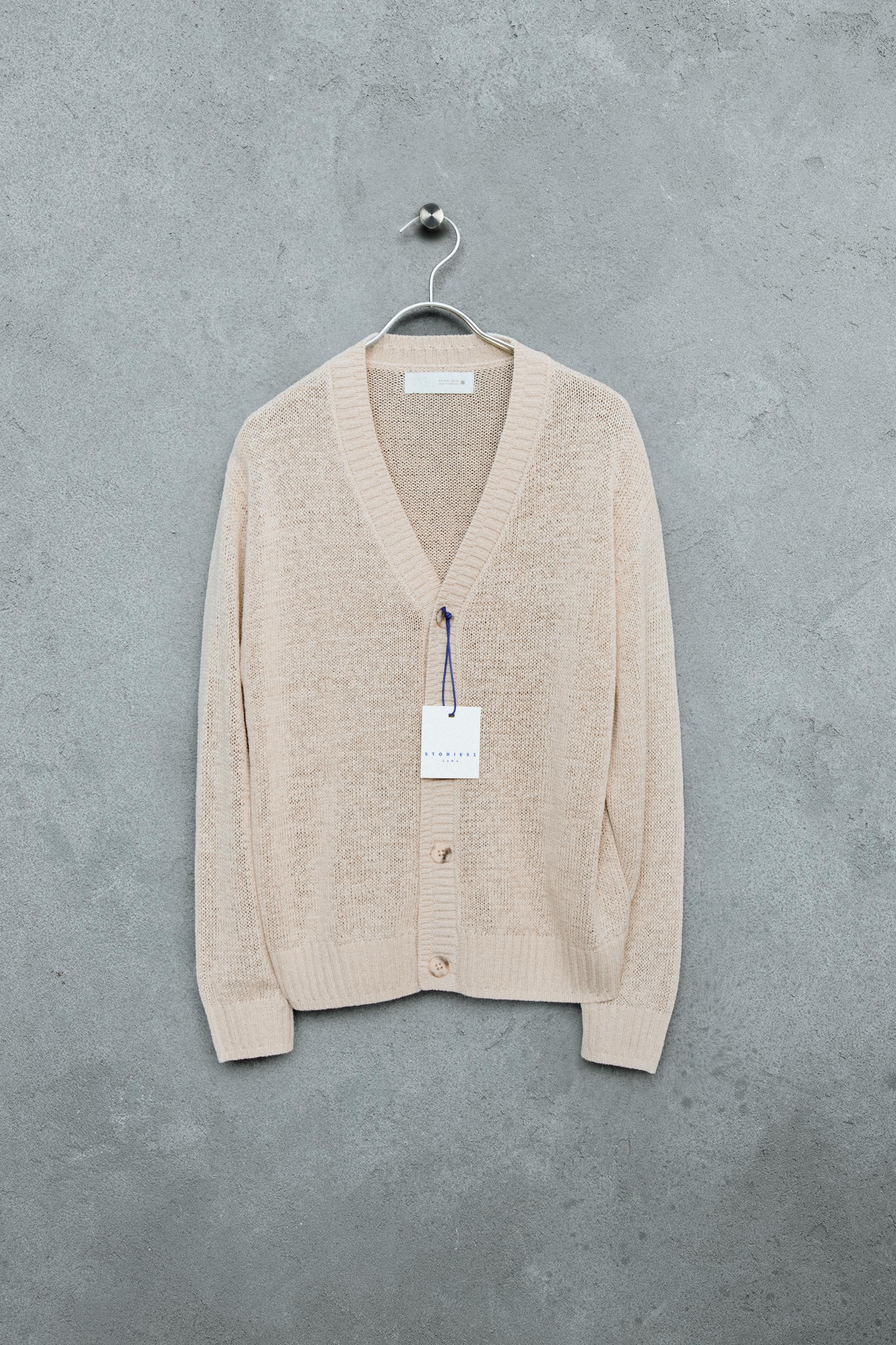 STORIESZ - CARDIGAN EN MAILLE RELAXED FIT AVEC LIN ET COTON